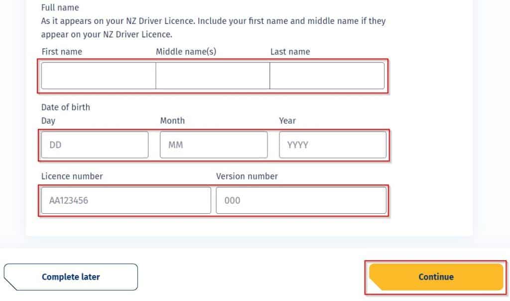 Identity Document - Enter Details