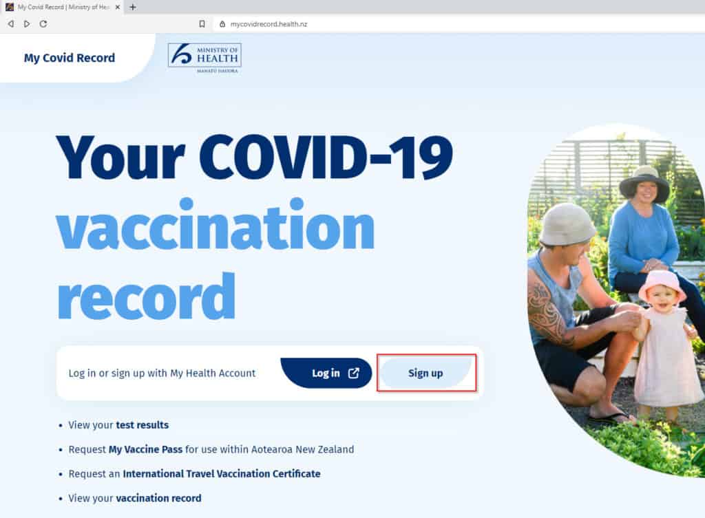 Your Covid 19 Vaccination Record Sign Up